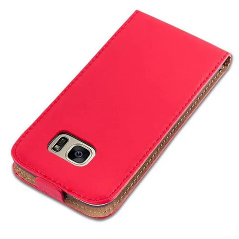 Cadorabo Hülle kompatibel mit Samsung Galaxy S7 Schutzhülle im Flip Design aus glattem Kunstleder