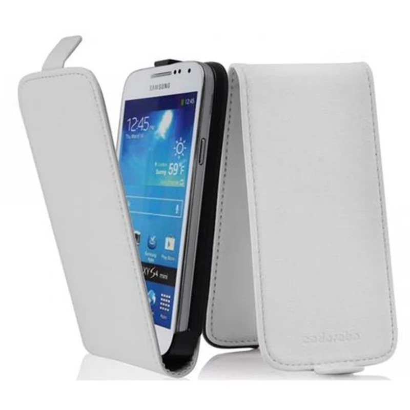 Cadorabo Hülle kompatibel mit Samsung Galaxy S4 MINI Schutzhülle im Flip Design aus glattem Kunstleder