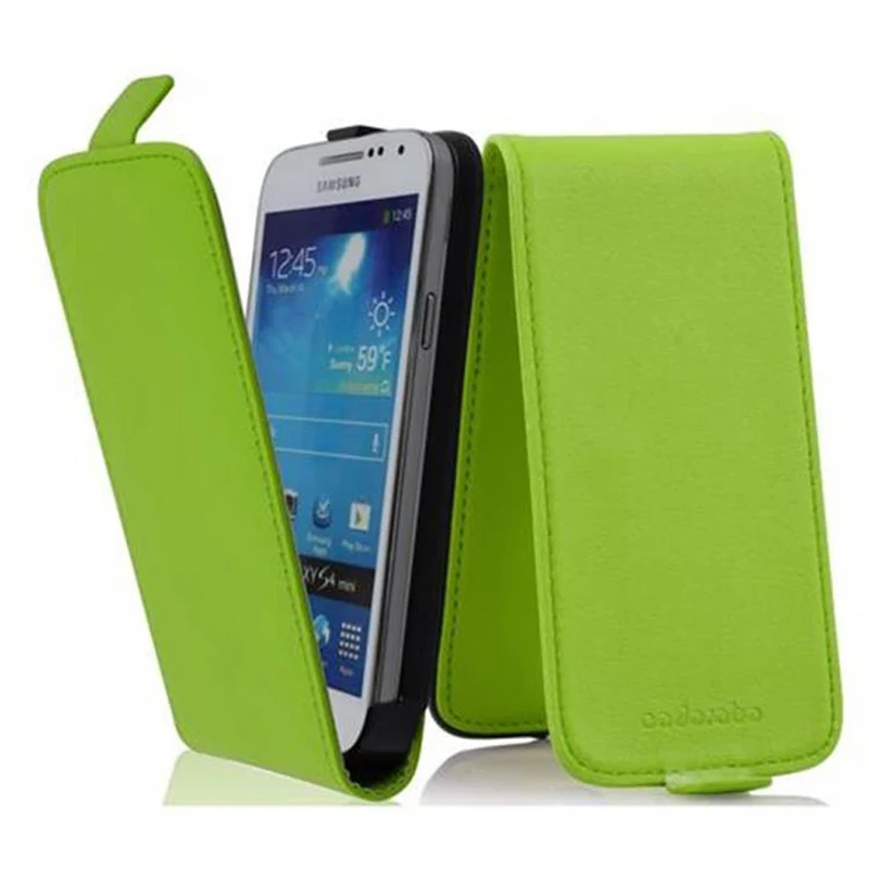 Cadorabo Hülle kompatibel mit Samsung Galaxy S4 MINI Schutzhülle im Flip Design aus glattem Kunstleder