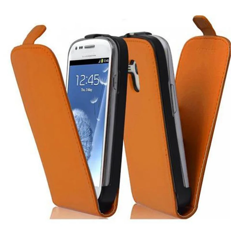 Cadorabo Hülle kompatibel mit Samsung Galaxy S3 MINI Schutzhülle im Flip Design aus glattem Kunstleder