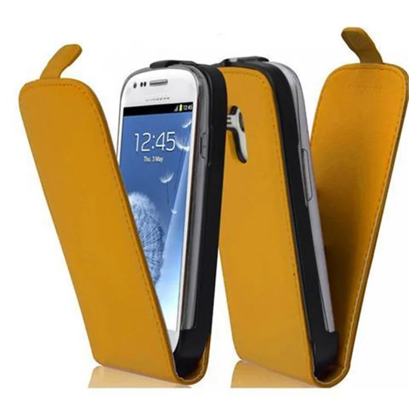 Cadorabo Hülle kompatibel mit Samsung Galaxy S3 MINI Schutzhülle im Flip Design aus glattem Kunstleder