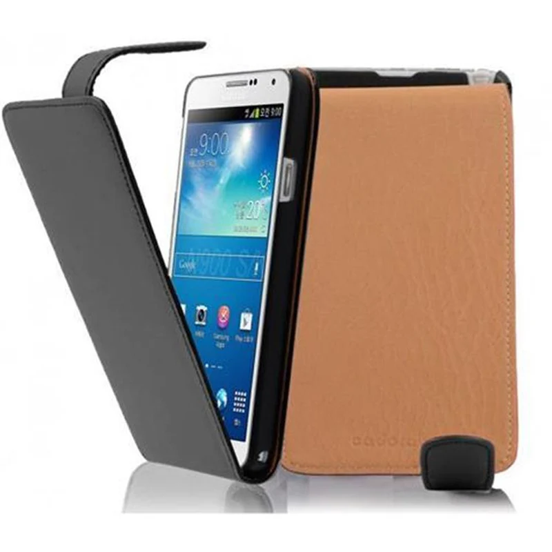 Cadorabo Hülle kompatibel mit Samsung Galaxy NOTE 3 Schutzhülle im Flip Design aus glattem Kunstleder