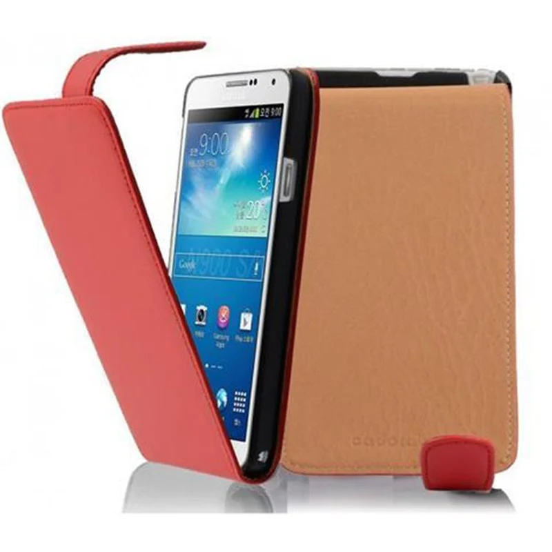 Cadorabo Hülle kompatibel mit Samsung Galaxy NOTE 3 Schutzhülle im Flip Design aus glattem Kunstleder