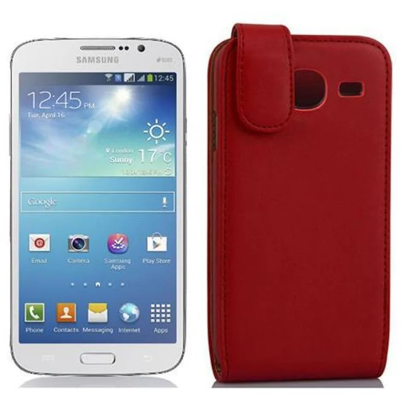 Cadorabo Hülle kompatibel mit Samsung Galaxy MEGA 5.8 Schutzhülle im Flip Design aus glattem Kunstleder