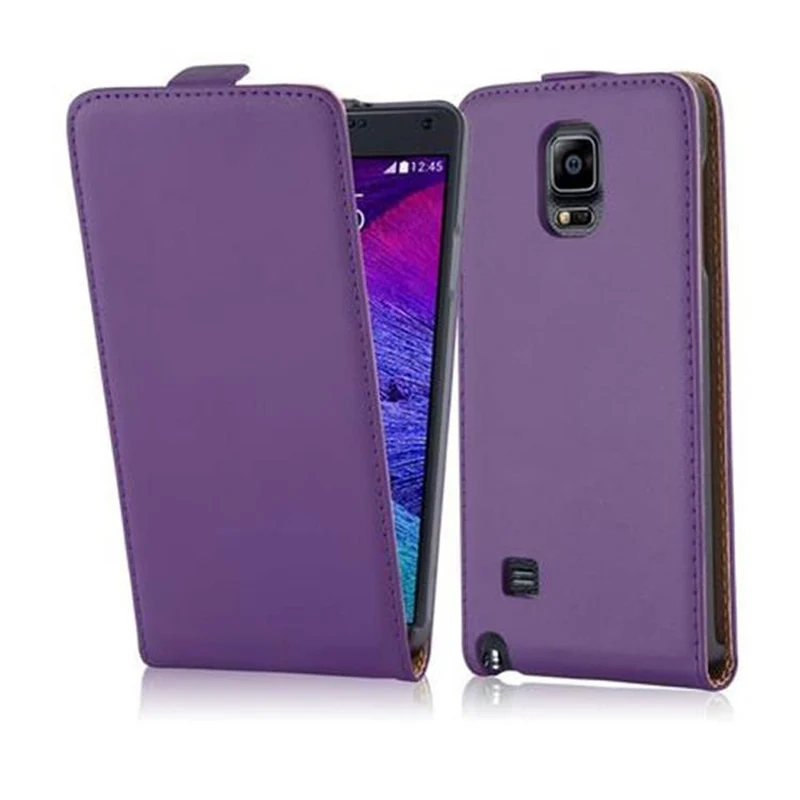 Cadorabo Hülle kompatibel mit Samsung Galaxy NOTE 4 Schutzhülle im Flip Design aus glattem Kunstleder