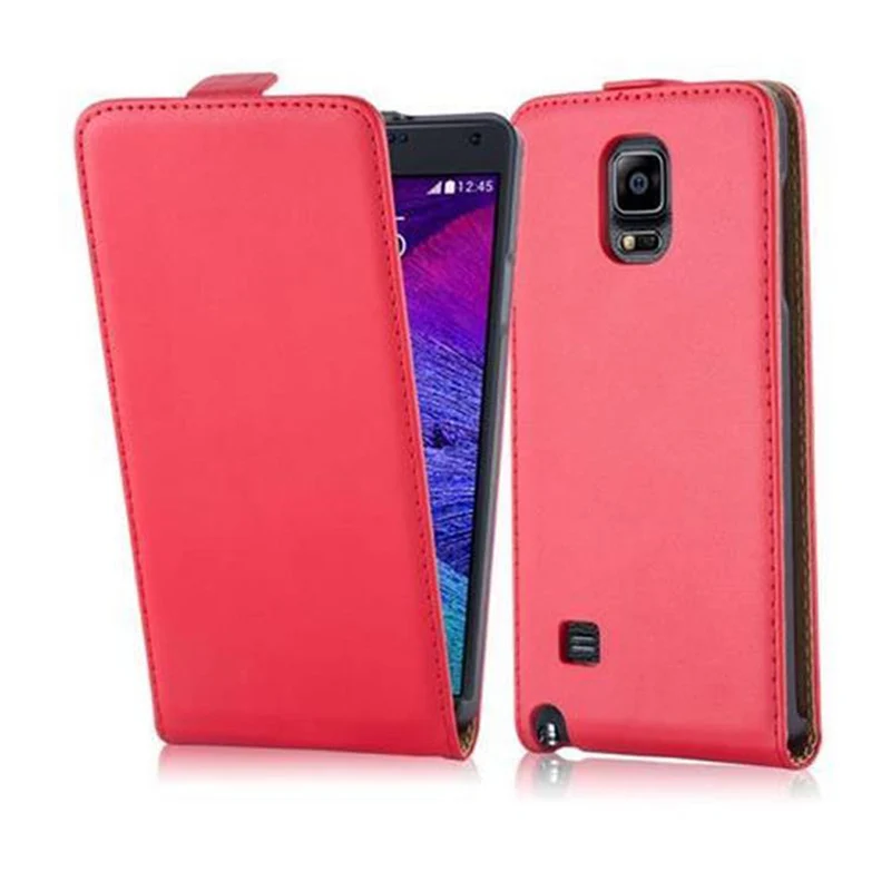 Cadorabo Hülle kompatibel mit Samsung Galaxy NOTE 4 Schutzhülle im Flip Design aus glattem Kunstleder