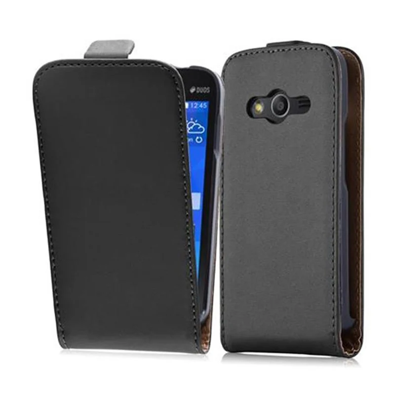 Cadorabo Hülle kompatibel mit Samsung Galaxy ACE 4 Schutzhülle im Flip Design aus glattem Kunstleder
