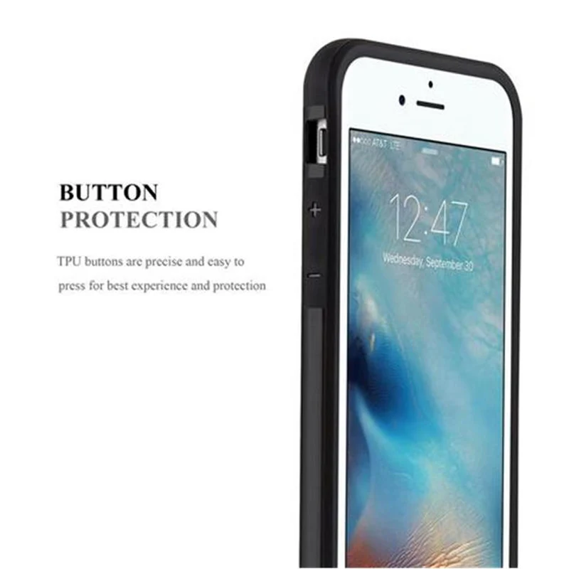 Cadorabo Hülle kompatibel mit Apple iPhone 6 / 6S Outdoor Hybrid Hard Case Schutzhülle im Heavy Duty Design