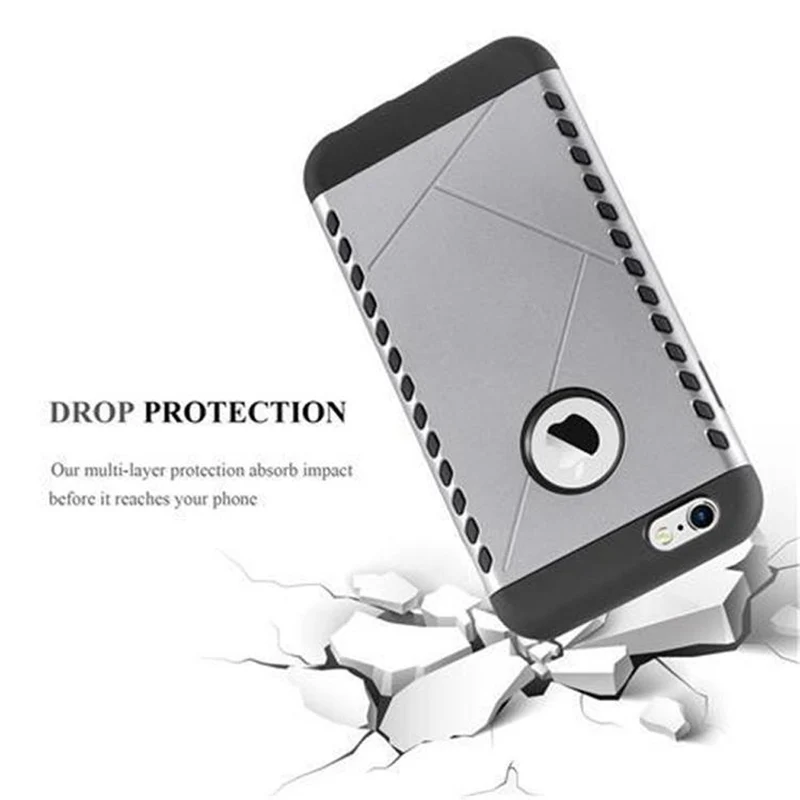Cadorabo Hülle kompatibel mit Apple iPhone 6 / 6S Outdoor Hybrid Hard Case Schutzhülle im Heavy Duty Design