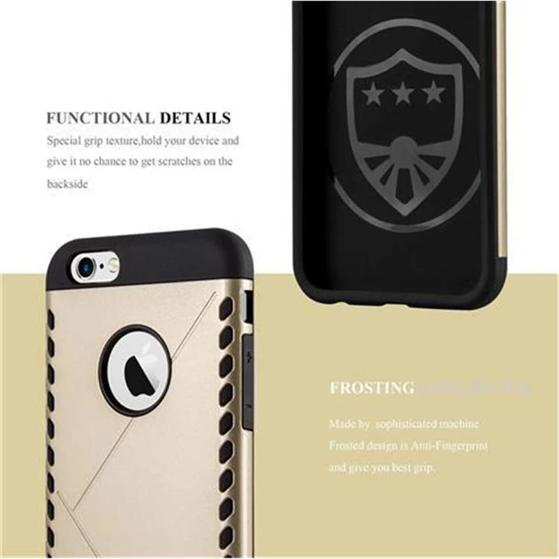 Cadorabo Hülle kompatibel mit Apple iPhone 6 / 6S Outdoor Hybrid Hard Case Schutzhülle im Heavy Duty Design