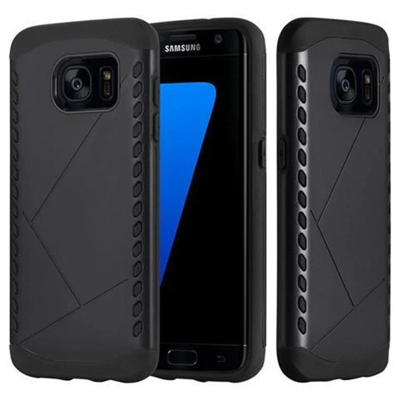 Cadorabo Hülle kompatibel mit Samsung Galaxy S7 EDGE Outdoor Hybrid Hard Case Schutzhülle im Heavy Duty Design