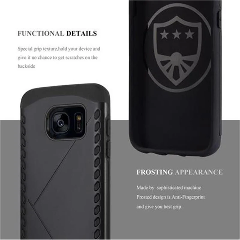 Cadorabo Hülle kompatibel mit Samsung Galaxy S7 EDGE Outdoor Hybrid Hard Case Schutzhülle im Heavy Duty Design