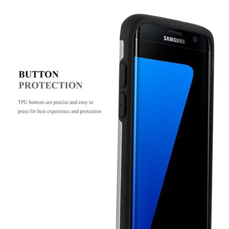 Cadorabo Hülle kompatibel mit Samsung Galaxy S7 EDGE Outdoor Hybrid Hard Case Schutzhülle im Heavy Duty Design