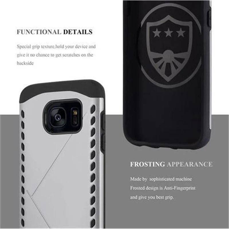 Cadorabo Hülle kompatibel mit Samsung Galaxy S7 EDGE Outdoor Hybrid Hard Case Schutzhülle im Heavy Duty Design