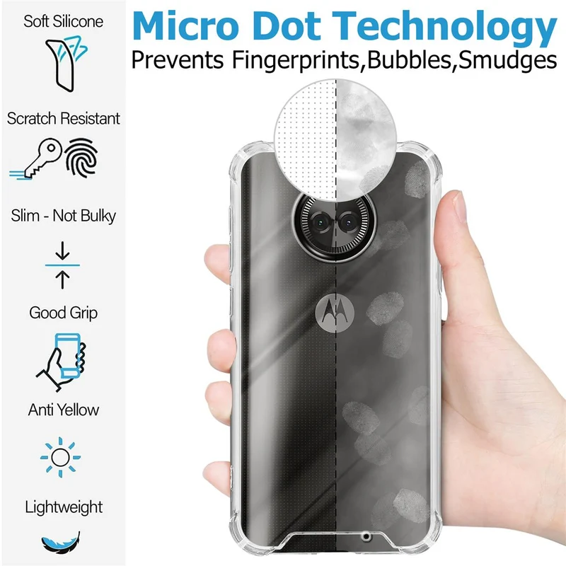 Cadorabo Hülle und 2x Tempered Schutzglas kompatibel mit Motorola MOTO X4 Hybrid Schutzhülle mit TPU Silikon-Rand und Acryl-Glas-Rücken
