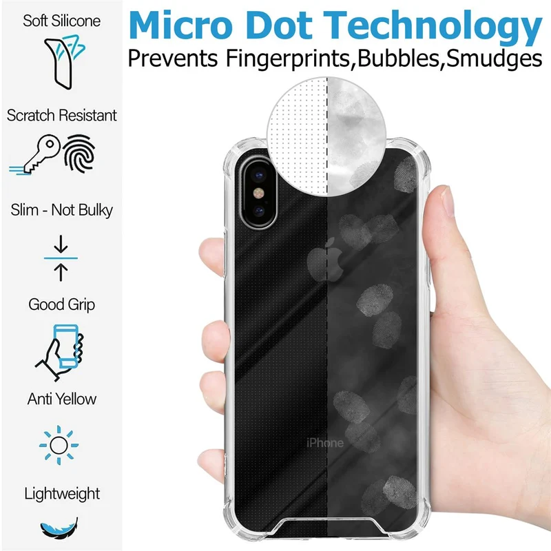 Cadorabo Hülle und 2x Tempered Schutzglas kompatibel mit Apple iPhone XS MAX Hybrid Schutzhülle mit TPU Silikon-Rand und Acryl-Glas-Rücken