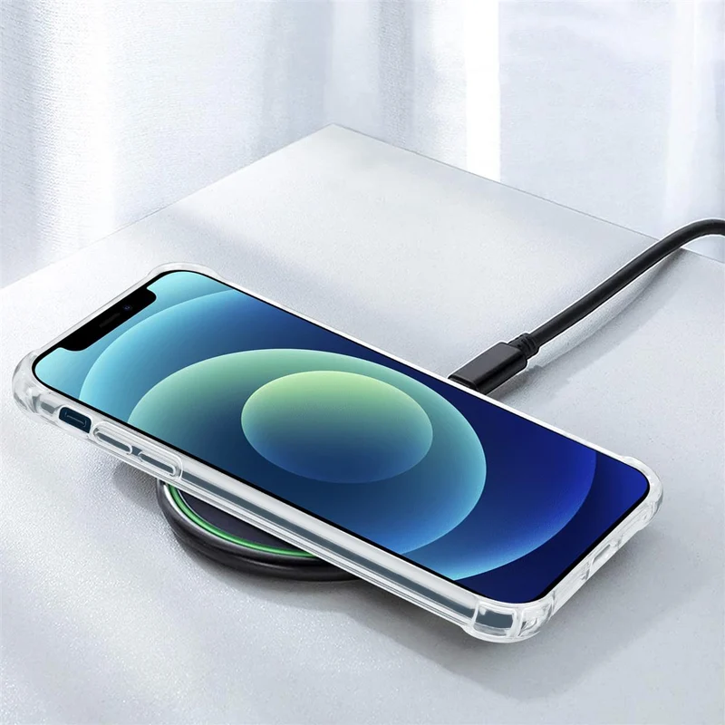 Cadorabo Hülle und 2x Tempered Schutzglas kompatibel mit Apple iPhone 12 MINI Hybrid Schutzhülle mit TPU Silikon-Rand und Acryl-Glas-Rücken