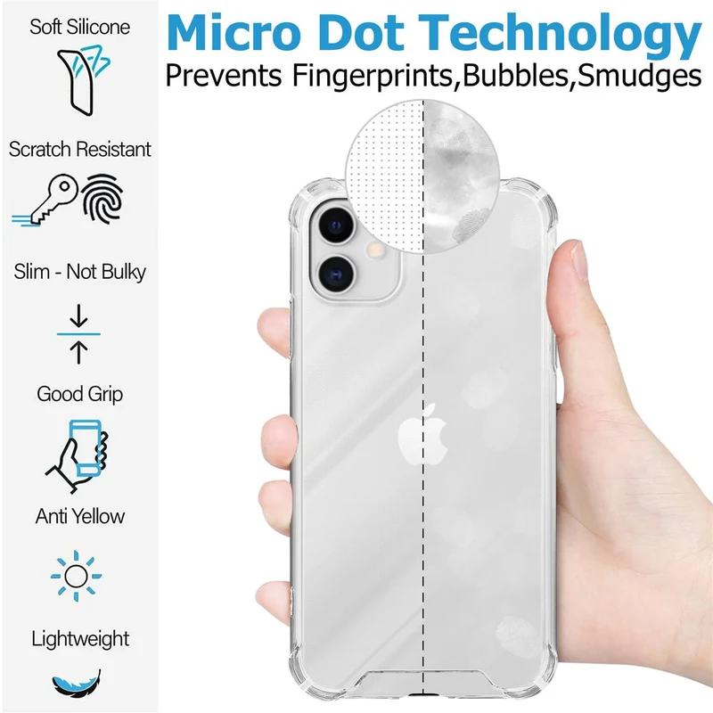 Cadorabo Hülle und 2x Tempered Schutzglas kompatibel mit Apple iPhone 11 Hybrid Schutzhülle mit TPU Silikon-Rand und Acryl-Glas-Rücken