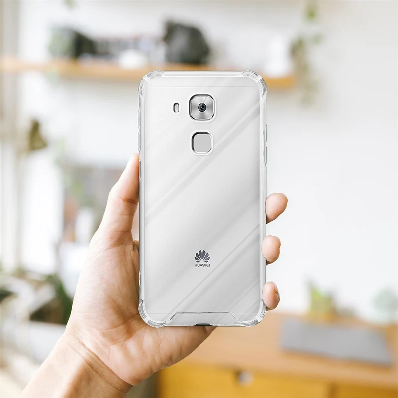 Cadorabo Hülle und 2x Tempered Schutzglas kompatibel mit Huawei NOVA PLUS Hybrid Schutzhülle mit TPU Silikon-Rand und Acryl-Glas-Rücken