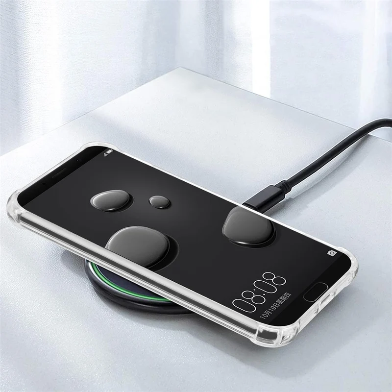 Cadorabo Hülle und 2x Tempered Schutzglas kompatibel mit Huawei MATE 10 / NOVA 2i Hybrid Schutzhülle mit TPU Silikon-Rand und Acryl-Glas-Rücken