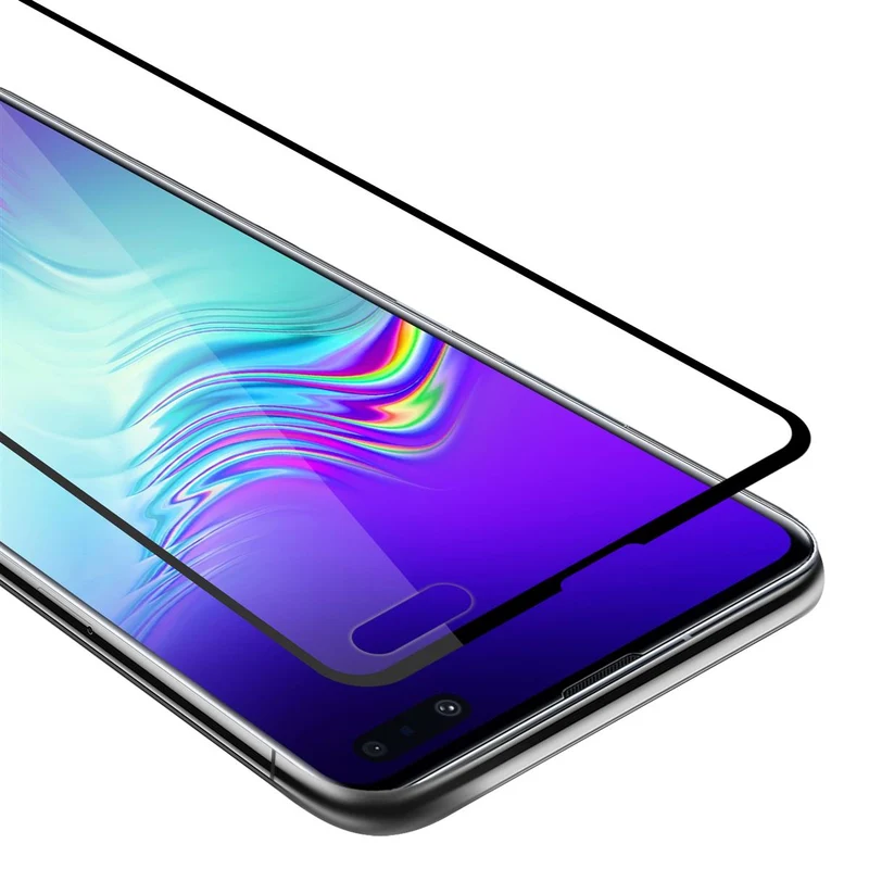 Cadorabo Vollbild Panzer Folie kompatibel mit Samsung Galaxy S10 5G - Schutzfolie Gehärtetes (Tempered) Display-Schutzglas in 9H Härte mit 3D Touch