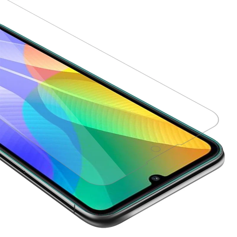 Cadorabo Panzer Folie kompatibel mit Huawei Y6P - Schutzfolie Gehärtetes (Tempered) Display-Schutzglas in 9H Härte mit 3D Touch Kompatibilität