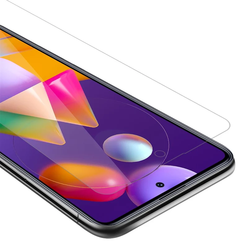 Cadorabo Panzer Folie kompatibel mit Samsung Galaxy M31s - Schutzfolie Gehärtetes (Tempered) Display-Schutzglas in 9H Härte mit 3D Touch Kompatibilität