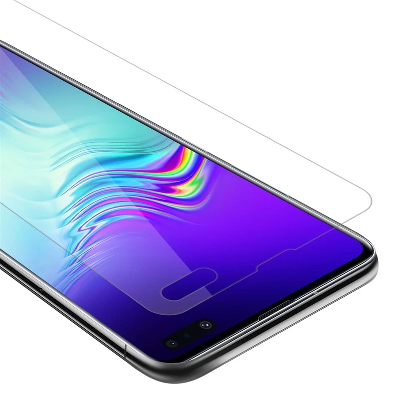 Cadorabo Panzer Folie kompatibel mit Samsung Galaxy S10 5G - Schutzfolie Gehärtetes (Tempered) Display-Schutzglas in 9H Härte mit 3D Touch Kompatibilität
