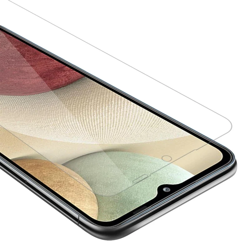 Cadorabo Panzer Folie kompatibel mit Samsung Galaxy A12 / M12 - Schutzfolie Gehärtetes (Tempered) Display-Schutzglas in 9H Härte mit 3D Touch Kompatibilität