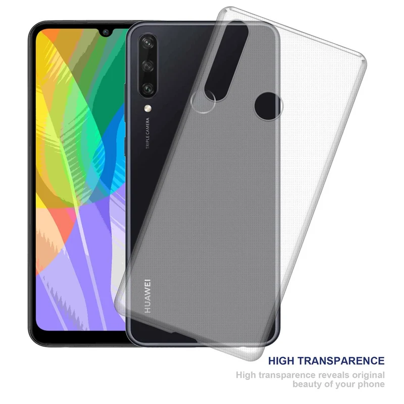 Cadorabo Hülle kompatibel mit Huawei Y6P Schutzhülle aus flexiblem TPU Silikon