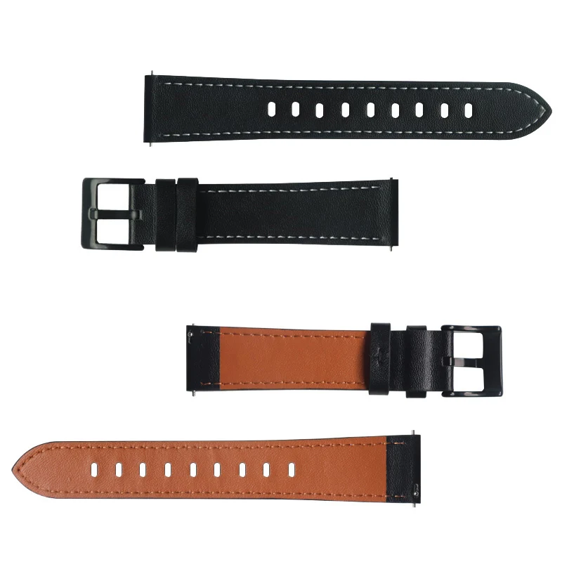 Cadorabo Echtleder Armband 20mm kompatibel mit Samsung Galaxy Watch 42mm / S2 Classic / Sport Ersatzarmband für Huawei Watch 2 für Nokia Steel für LG Watch Sport für Pepple 2 uvm