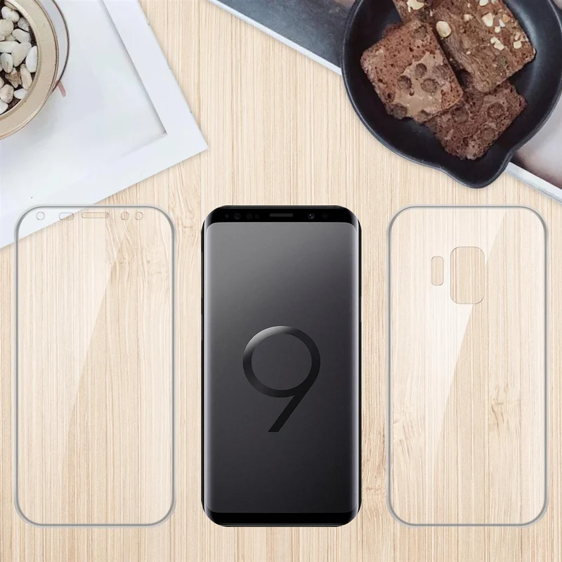 Cadorabo Hülle kompatibel mit Samsung Galaxy S9 360° Full Body Schutzhülle - Front- und Rückenschutz, Rundumschutz mit Displayschutz