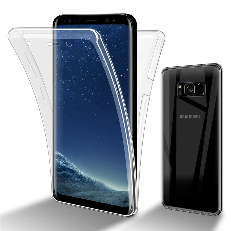 Cadorabo Hülle kompatibel mit Samsung Galaxy S8 360° Full Body Schutzhülle - Front- und Rückenschutz, Rundumschutz mit Displayschutz