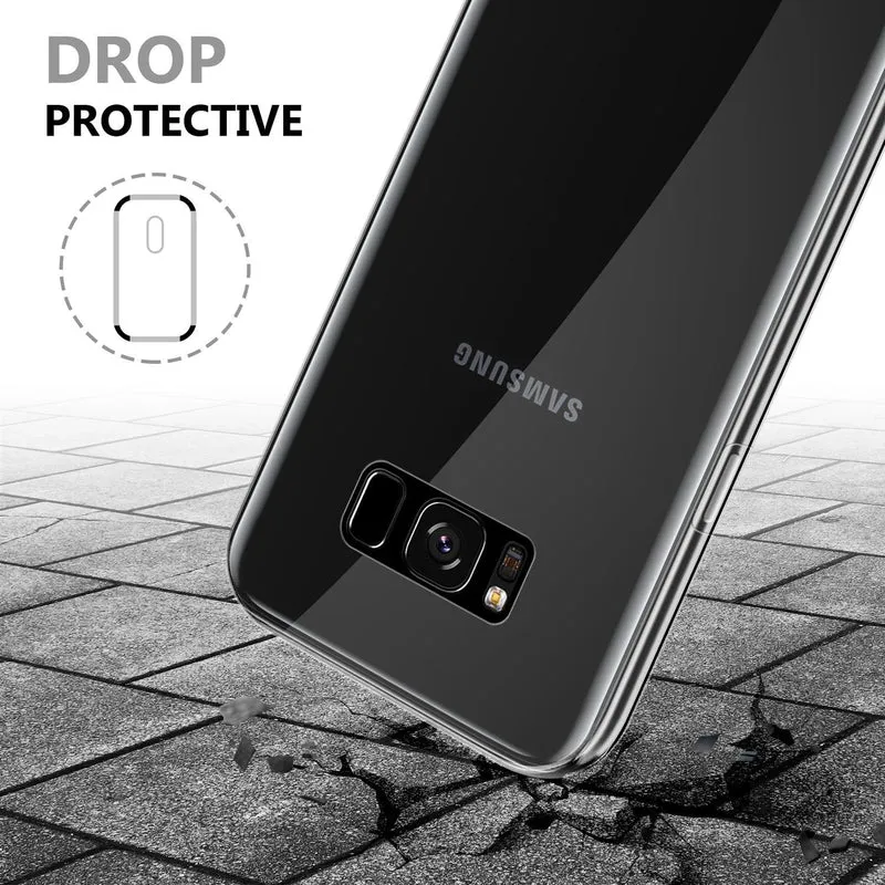 Cadorabo Hülle kompatibel mit Samsung Galaxy S8 360° Full Body Schutzhülle - Front- und Rückenschutz, Rundumschutz mit Displayschutz
