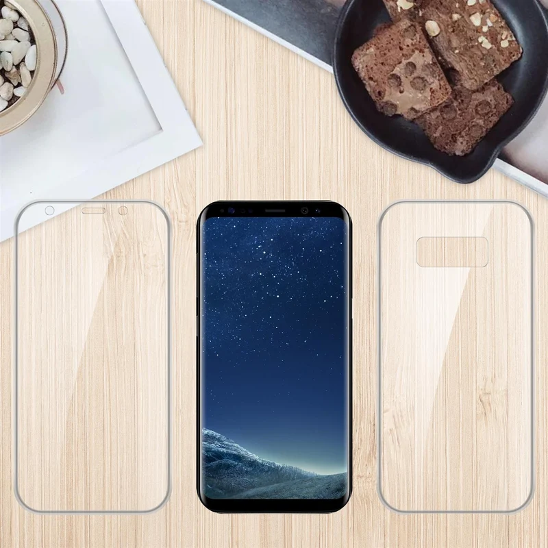 Cadorabo Hülle kompatibel mit Samsung Galaxy S8 360° Full Body Schutzhülle - Front- und Rückenschutz, Rundumschutz mit Displayschutz