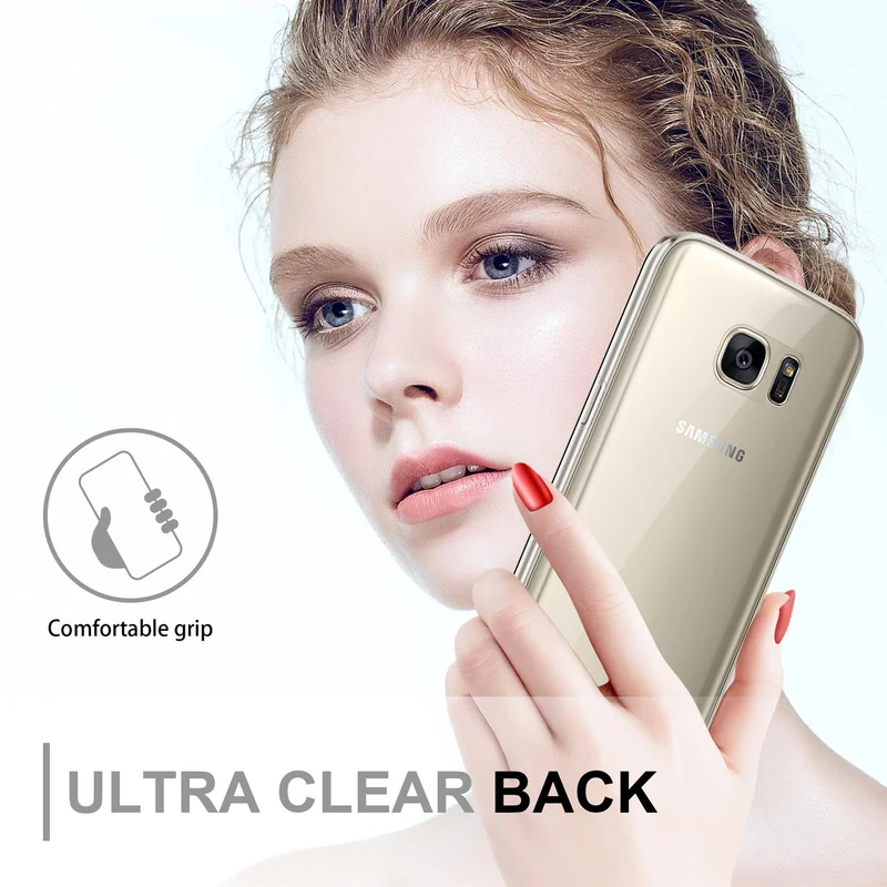 Cadorabo Hülle kompatibel mit Samsung Galaxy S7 360° Full Body Schutzhülle - Front- und Rückenschutz, Rundumschutz mit Displayschutz