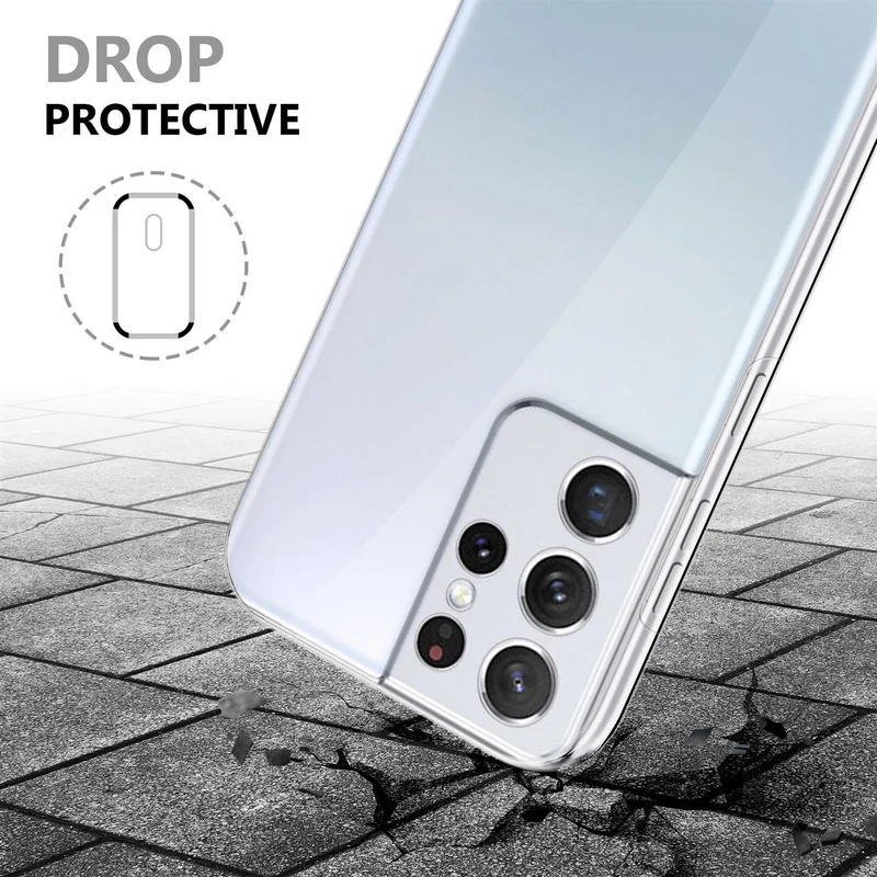 Cadorabo Hülle kompatibel mit Samsung Galaxy S21 ULTRA 360° Full Body Schutzhülle - Front- und Rückenschutz, Rundumschutz mit Displayschutz