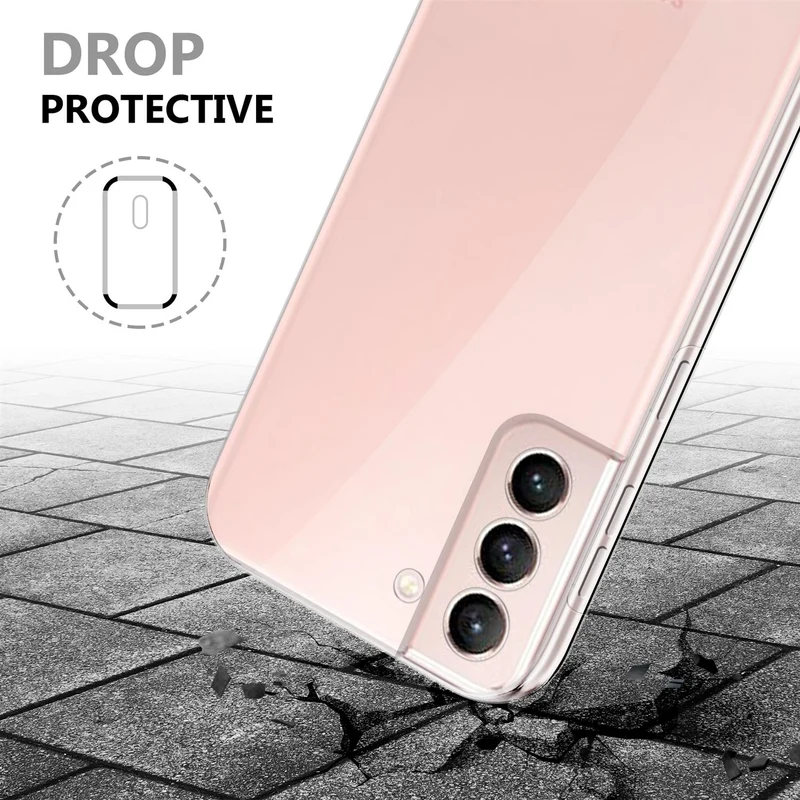 Cadorabo Hülle kompatibel mit Samsung Galaxy S21 5G 360° Full Body Schutzhülle - Front- und Rückenschutz, Rundumschutz mit Displayschutz
