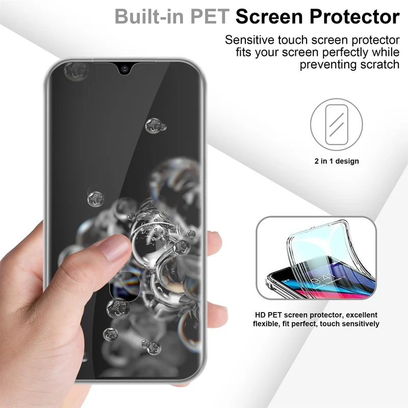 Cadorabo Hülle kompatibel mit Samsung Galaxy S20 ULTRA 360° Full Body Schutzhülle - Front- und Rückenschutz, Rundumschutz mit Displayschutz