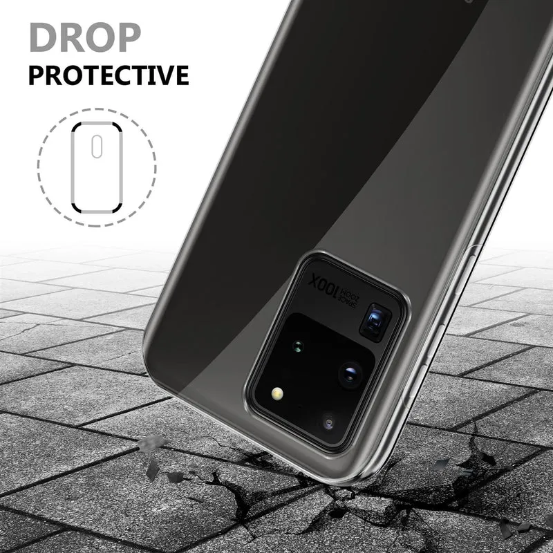 Cadorabo Hülle kompatibel mit Samsung Galaxy S20 ULTRA 360° Full Body Schutzhülle - Front- und Rückenschutz, Rundumschutz mit Displayschutz
