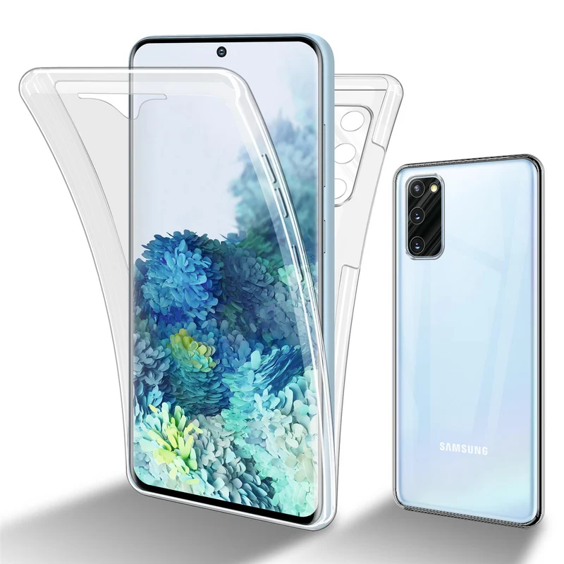 Cadorabo Hülle kompatibel mit Samsung Galaxy S20 FE 360° Full Body Schutzhülle - Front- und Rückenschutz, Rundumschutz mit Displayschutz
