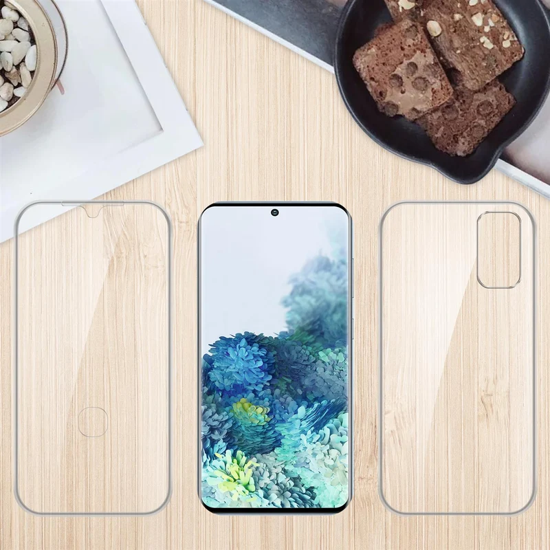 Cadorabo Hülle kompatibel mit Samsung Galaxy S20 360° Full Body Schutzhülle - Front- und Rückenschutz, Rundumschutz mit Displayschutz