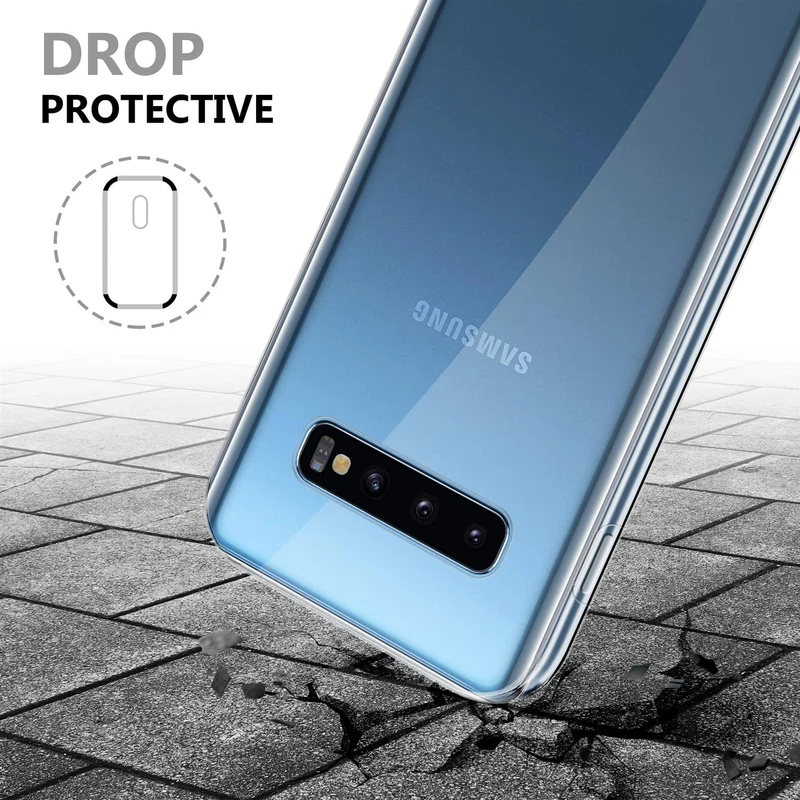 Cadorabo Hülle kompatibel mit Samsung Galaxy S10 PLUS 360° Full Body Schutzhülle - Front- und Rückenschutz, Rundumschutz mit Displayschutz