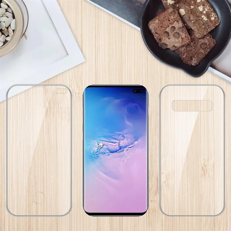 Cadorabo Hülle kompatibel mit Samsung Galaxy S10 PLUS 360° Full Body Schutzhülle - Front- und Rückenschutz, Rundumschutz mit Displayschutz