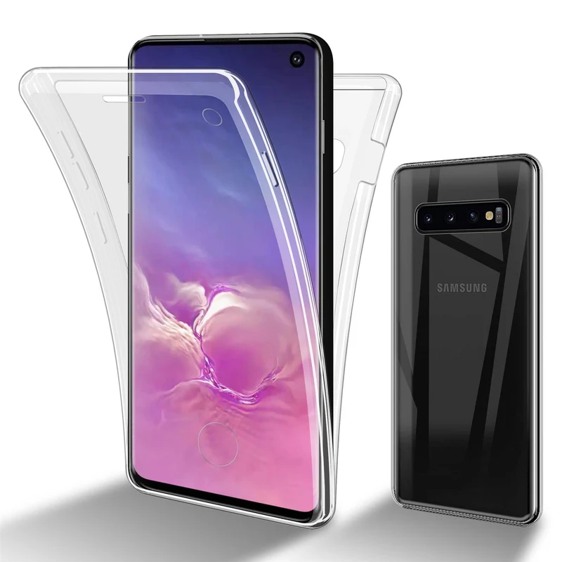 Cadorabo Hülle kompatibel mit Samsung Galaxy S10 4G 360° Full Body Schutzhülle - Front- und Rückenschutz, Rundumschutz mit Displayschutz