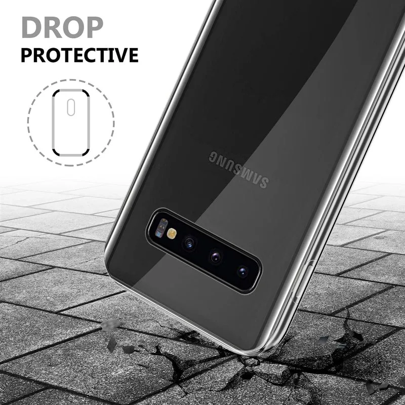 Cadorabo Hülle kompatibel mit Samsung Galaxy S10 4G 360° Full Body Schutzhülle - Front- und Rückenschutz, Rundumschutz mit Displayschutz