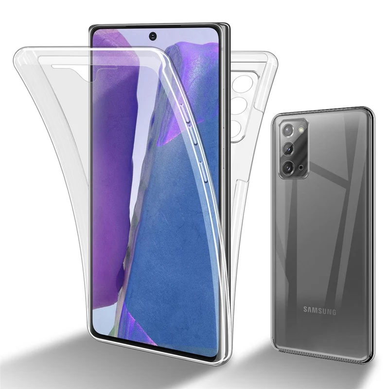 Cadorabo Hülle kompatibel mit Samsung Galaxy NOTE 20 360° Full Body Schutzhülle - Front- und Rückenschutz, Rundumschutz mit Displayschutz