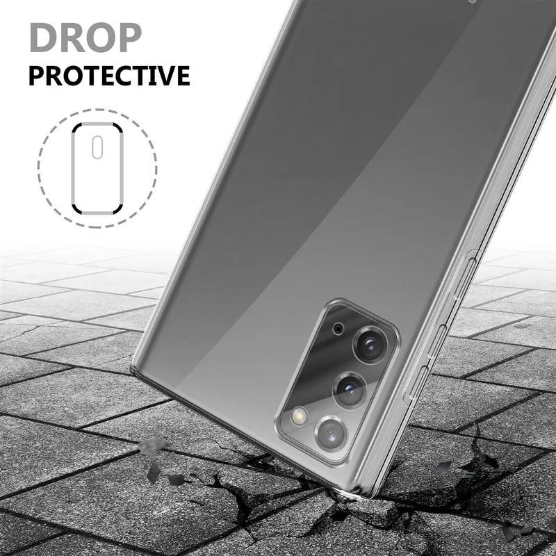 Cadorabo Hülle kompatibel mit Samsung Galaxy NOTE 20 360° Full Body Schutzhülle - Front- und Rückenschutz, Rundumschutz mit Displayschutz