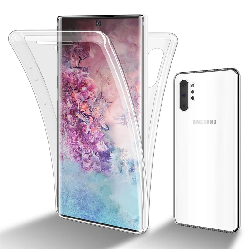 Cadorabo Hülle kompatibel mit Samsung Galaxy NOTE 10 PLUS 360° Full Body Schutzhülle - Front- und Rückenschutz, Rundumschutz mit Displayschutz