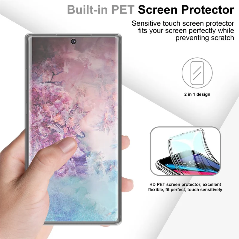 Cadorabo Hülle kompatibel mit Samsung Galaxy NOTE 10 PLUS 360° Full Body Schutzhülle - Front- und Rückenschutz, Rundumschutz mit Displayschutz
